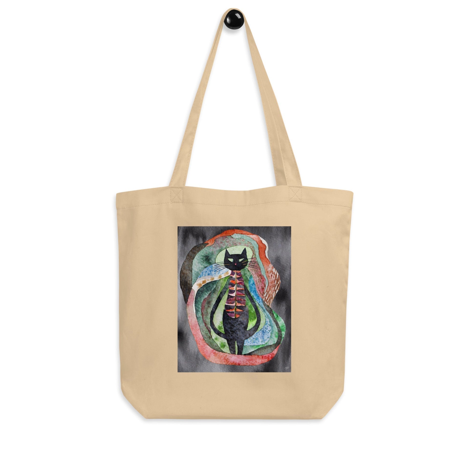 Embrace the vibrance: unleashing your Inner boho with the Psychedelic Purr tote bag