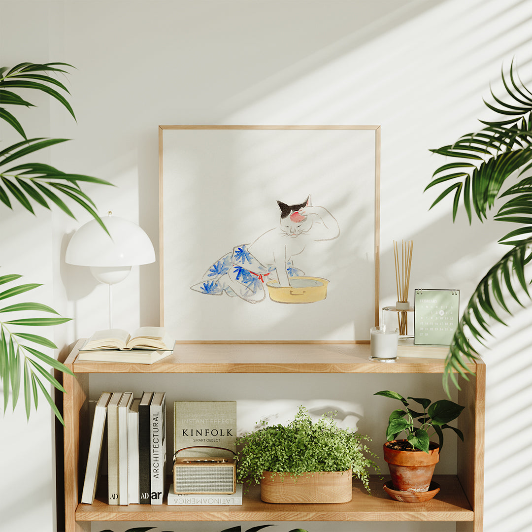 The feline ritual of cleanliness