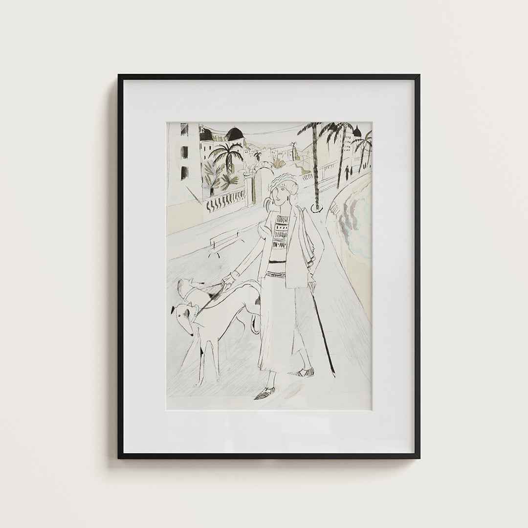 Flapper woman walking a dog - Misthios Studio