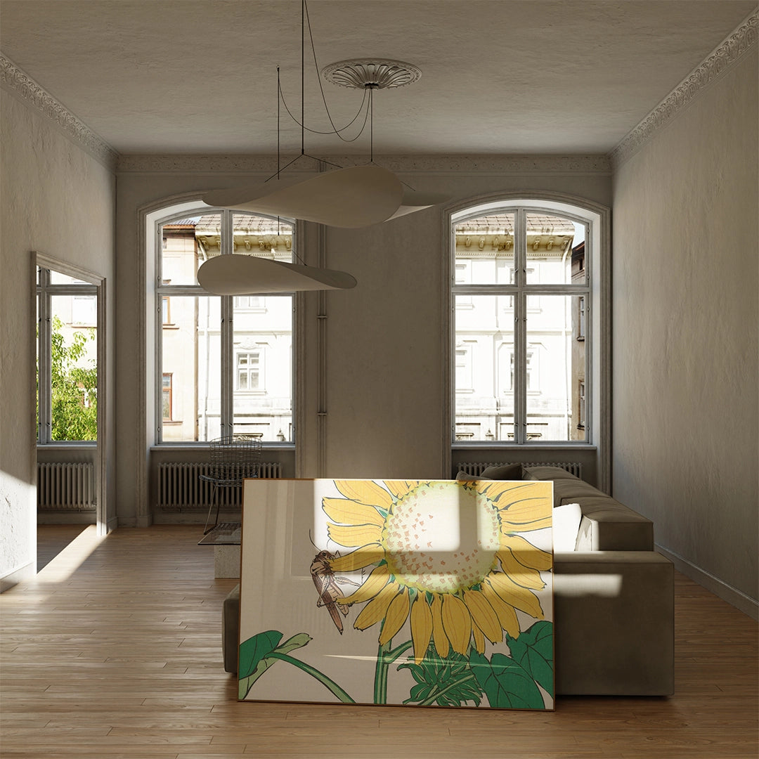 Grasshopper and Sunflower by Shibata Zeshin – Fine Art Print