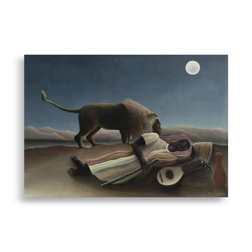 Henri Rousseaus The Sleeping Gypsy fine art print