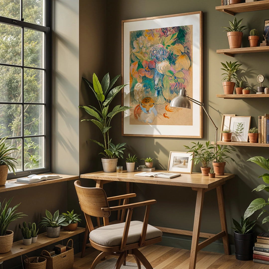 Still-life-with-cat-by-Paul-Gauguin-ambiance-fine-art-wall