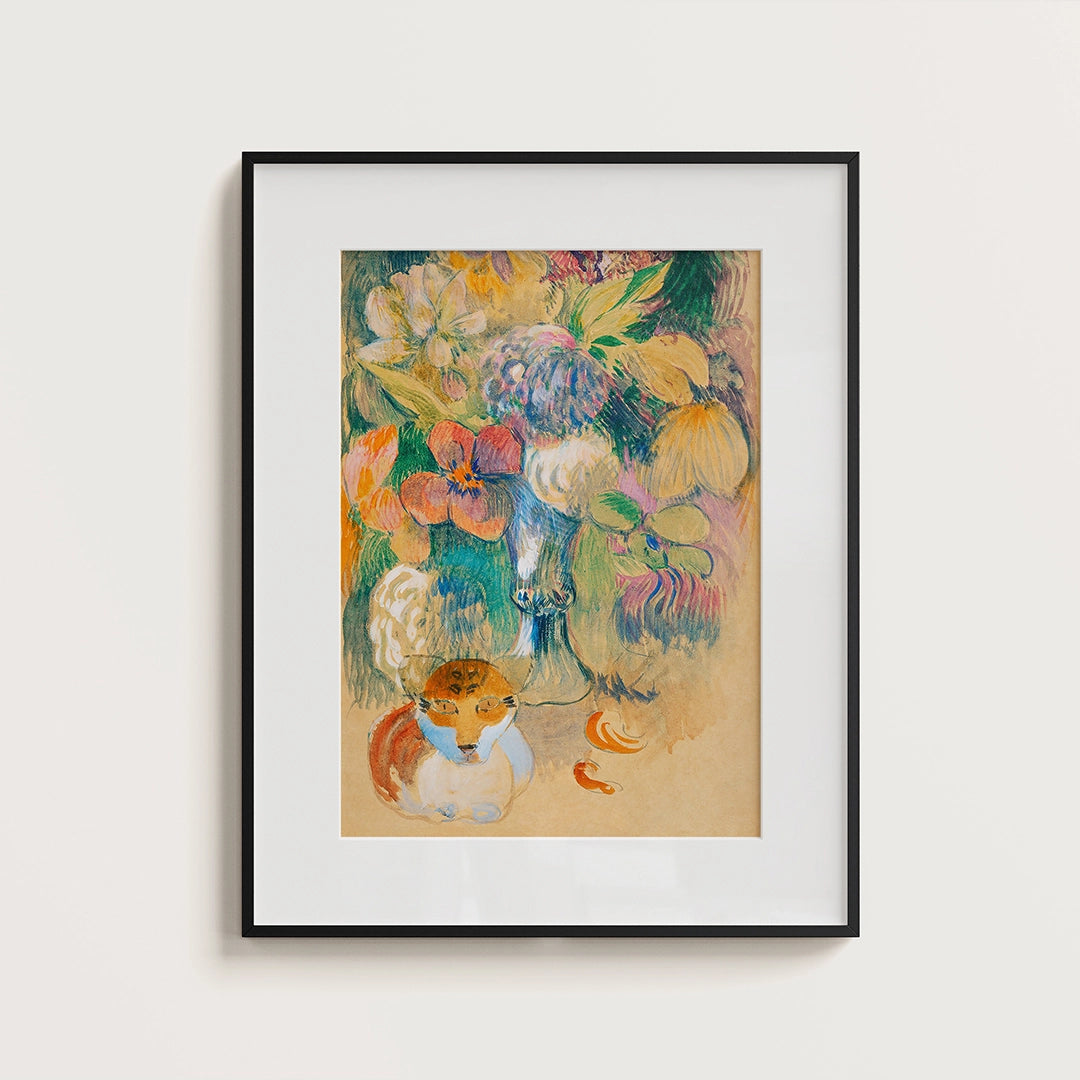 Still-life-with-cat-by-Paul-Gauguin-fine-art-print