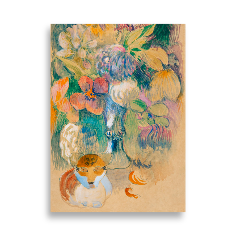 Still Life with Cat — Paul Gauguin - Fine Art Print
