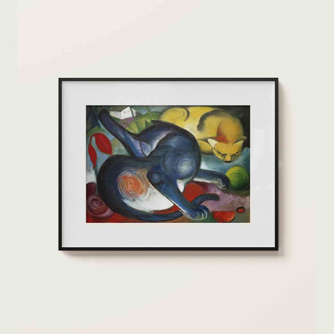 Two cats, blue and yellow - Misthios Studio