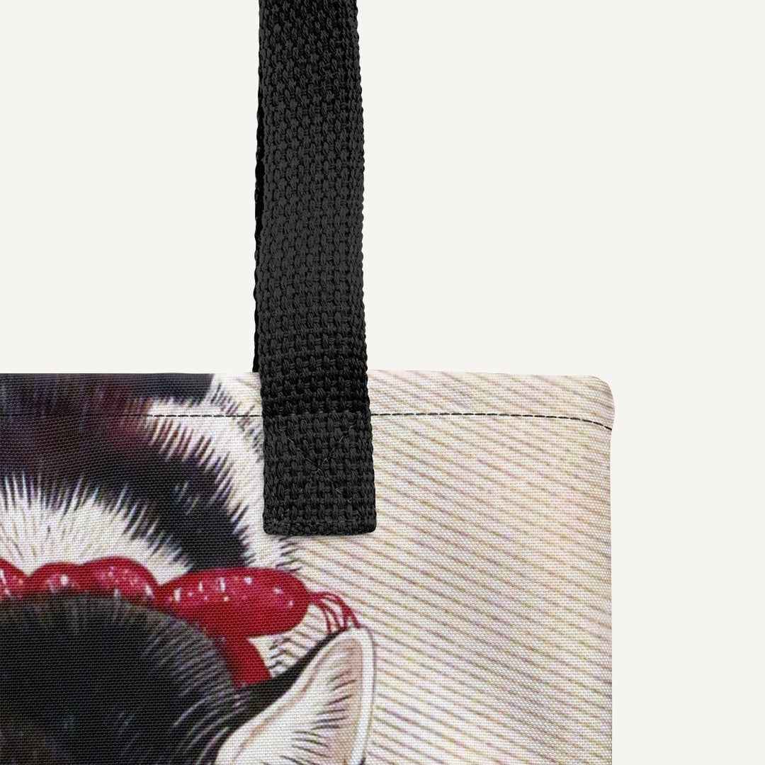 Cat in fish bowl tote bag - Misthios Studio