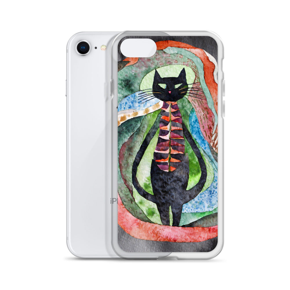 Psychedelic Purr - Clear Case for iPhone®