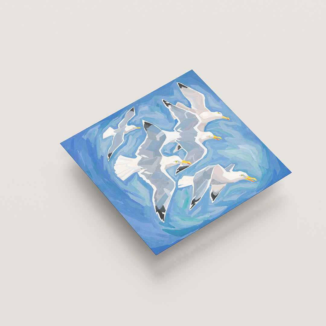 Five flying seagulls - Misthios Studio