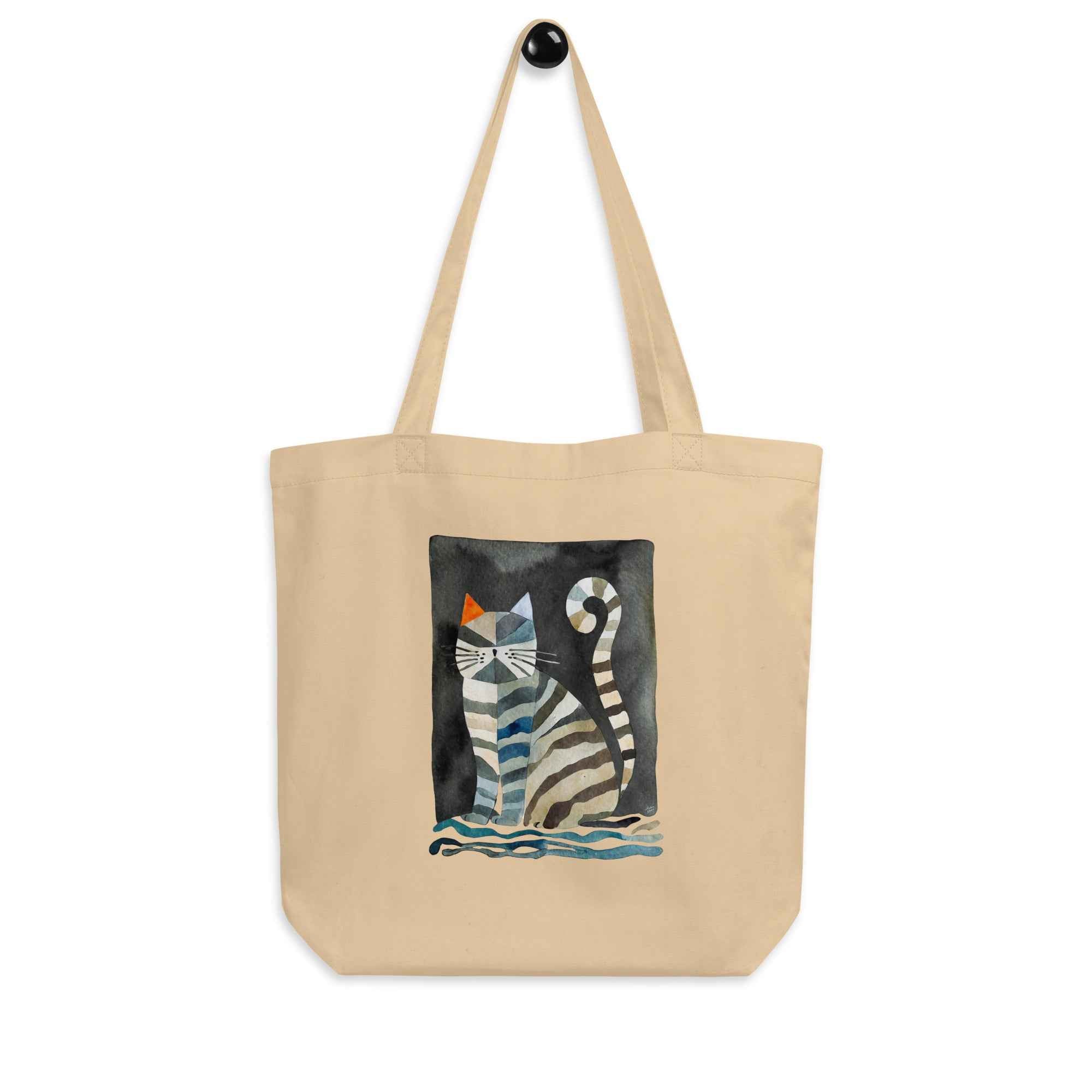 Whimsical stripes tote bag - Misthios Studio