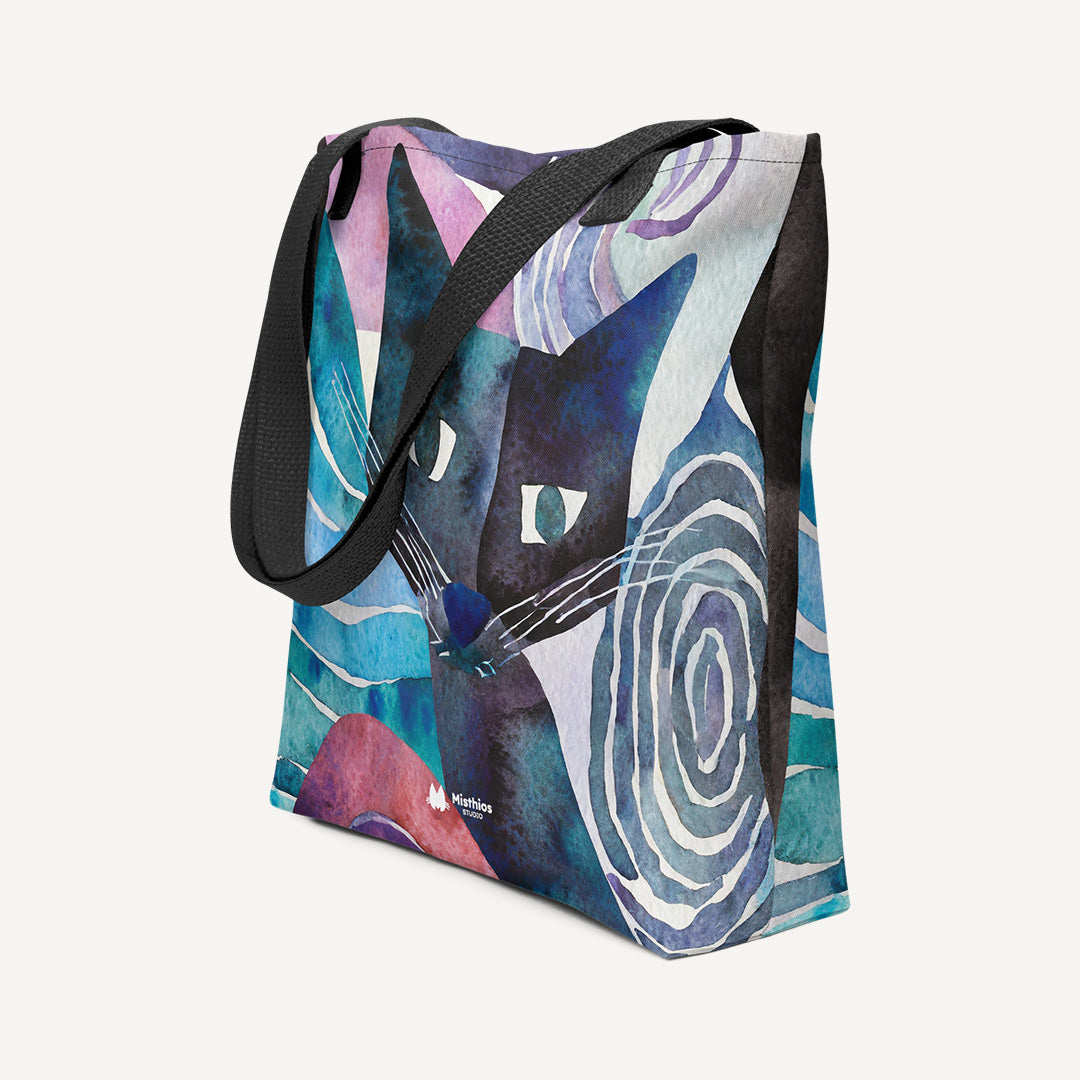 Mystic meow tote bag
